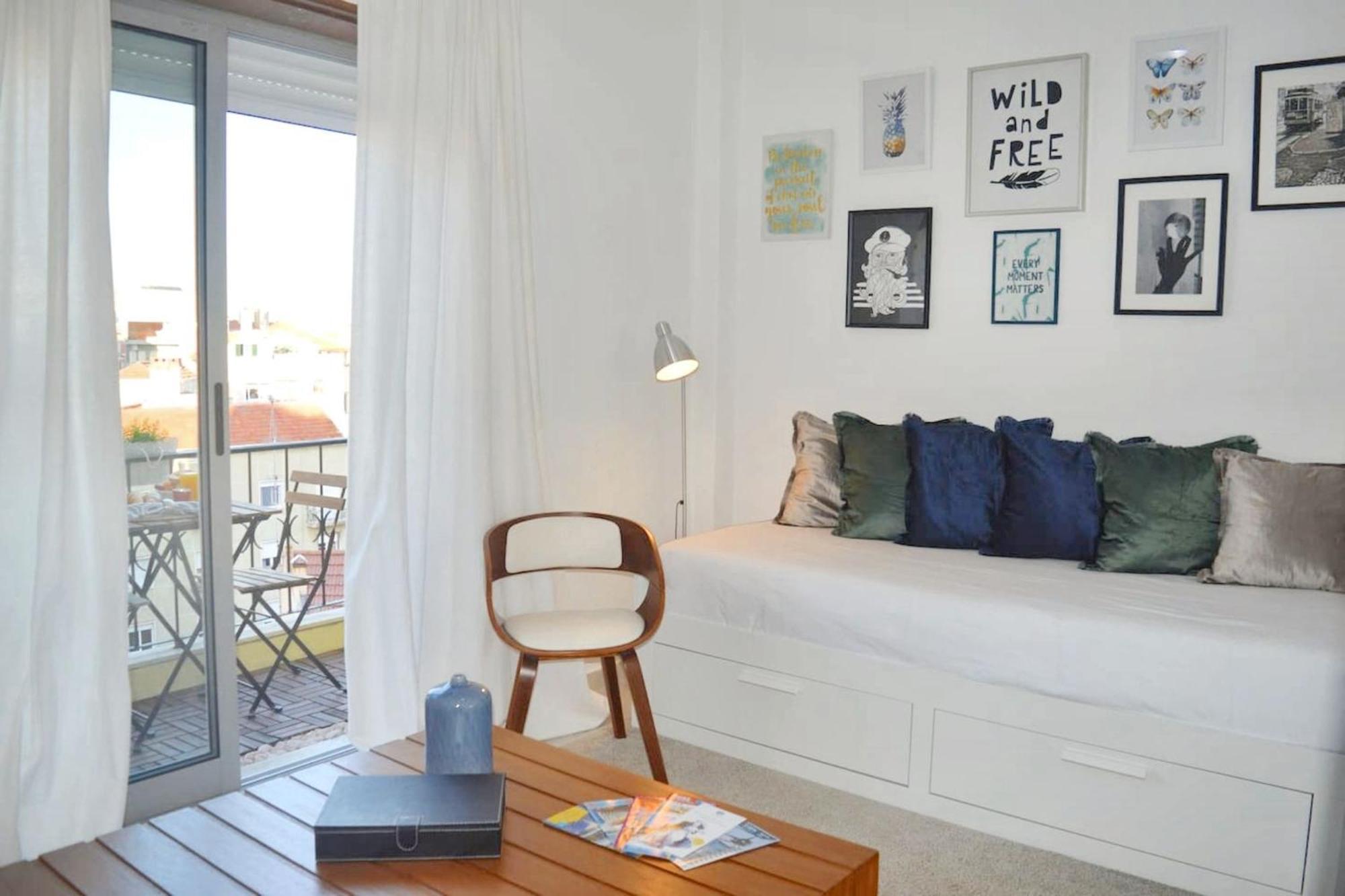Comfortable Apartment With Balcony And Sea View In Lisbon 50 M² Exteriör bild